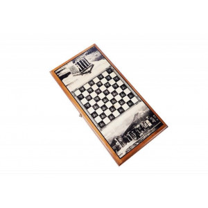 Нарды резные "Всадник" инкрустация 60, Haleyan