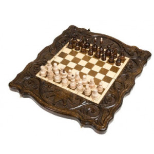 Шахматы + нарды резные 