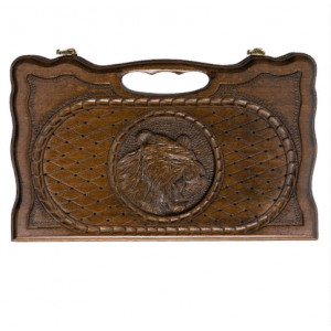 Нарды резные "Тигр" с ручкой 30, Haleyan