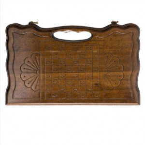 Нарды резные "Тигр" с ручкой 30, Haleyan