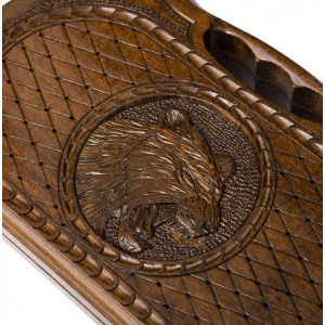 Нарды резные "Тигр" с ручкой 30, Haleyan