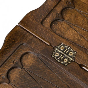 Нарды резные "Кремль" с ручкой 60, Haleyan