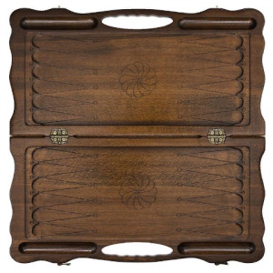 Нарды резные "Кремль" с ручкой 60, Haleyan