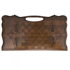 Нарды резные "Кремль" с ручкой 60, Haleyan