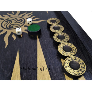 Нарды Гесиона черное золото, большие