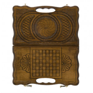 Нарды резные "Бесконечность" с ручкой 30, Haleyan