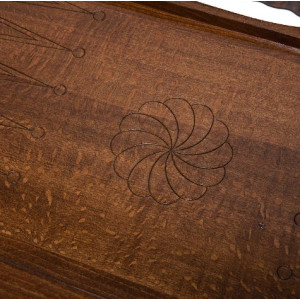 Нарды резные "Самсон и лев" с ручкой 60, Haleyan