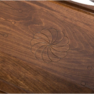 Нарды резные "Паровоз" с ручкой 60, Haleyan