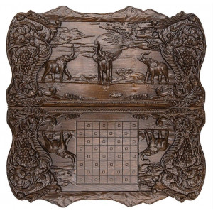 Нарды резные "Слоны в Африке", Ustyan