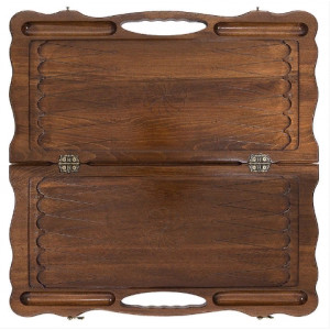 Нарды резные "Корабль-2" с ручкой 60, Haleyan