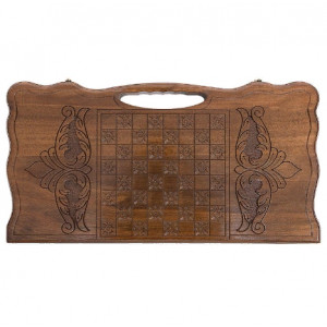 Нарды резные "Корабль-2" с ручкой 60, Haleyan