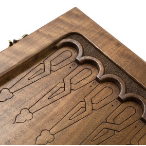 Нарды резные "Орнамент" с цельным рисунком, Haleyan