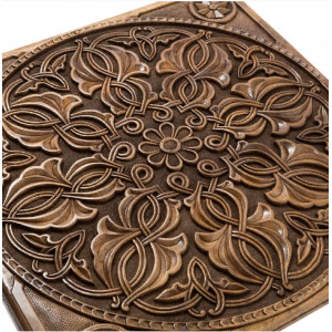 Нарды резные "Орнамент" с цельным рисунком, Haleyan