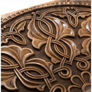 Нарды резные "Орнамент" с цельным рисунком, Haleyan