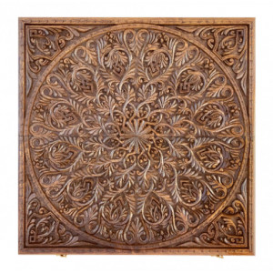 Нарды резные "Орнамент 2" с цельным рисунком, Mkhitaryan