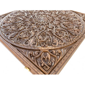 Нарды резные "Орнамент 2" с цельным рисунком, Mkhitaryan