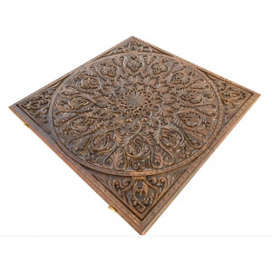 Нарды резные "Орнамент 2" с цельным рисунком, Mkhitaryan