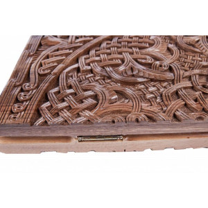 Нарды резные "Орнамент 3" с цельным рисунком, Mkhitaryan