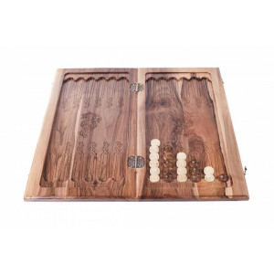 Нарды резные "Орнамент 3" с цельным рисунком, Mkhitaryan