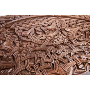 Нарды резные "Орнамент 3" с цельным рисунком, Mkhitaryan