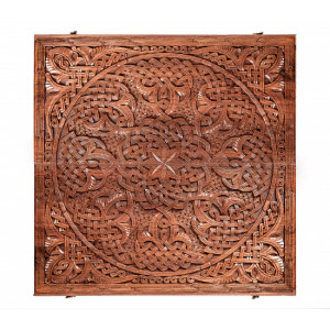 Нарды резные "Орнамент 3" с цельным рисунком, Mkhitaryan