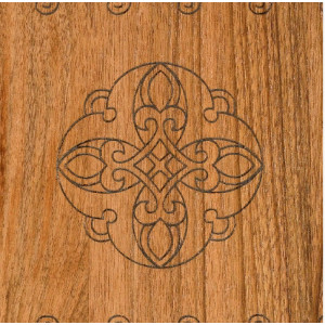 Нарды резные "Сияние 3", Орех, Mkhitaryan