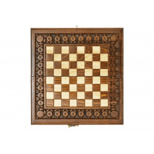 Шахматы + нарды резные с гранатами 60, Haleyan