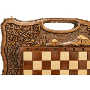 Шахматы + Нарды резные Арарат 2 40, Haleyan