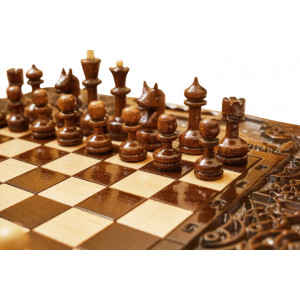 Шахматы + Нарды резные Арарат 2 40, Haleyan