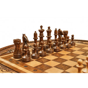 Шахматы + нарды резные "Аревик" 60, Mkhitaryan