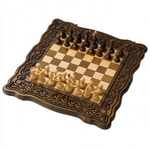 Шахматы + нарды резные "Бриз" 60, Haleyan