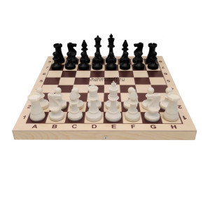 Шахматы "Юниор" утяжелённые в доске люкс