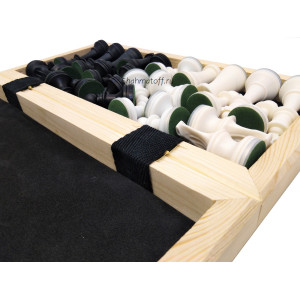 Шахматы "Юниор" утяжелённые в доске люкс