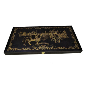 Нарды Орден Рыцаря черное золото. Фишки авторской работы