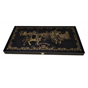 Нарды Орден Рыцаря черное золото. Фишки авторской работы