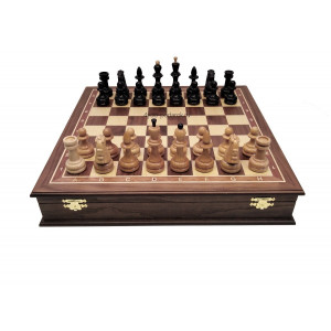 Шахматный ларец "Гамбит" 45 с фигурами из дуба