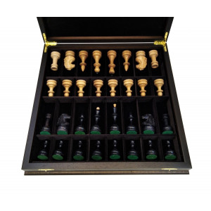 Шахматный ларец "Гамбит" 45 с фигурами из дуба