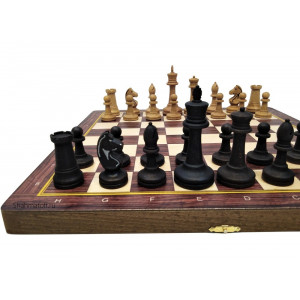 Шахматы утяжелённые Турнирные с фигурами из бука в доске люкс 