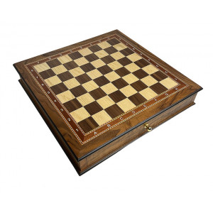 Шахматный ларец "Ход короля" махагон 45 с фигурами из клёна