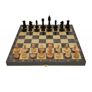 Набор 3 в 1 "Гроссмейстер" new с фигурами из бука