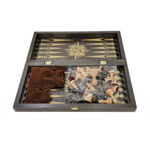 Набор 3 в 1 "Гроссмейстер" new с фигурами из бука