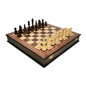 Шахматный ларец "Гамбит" 45 с фигурами из дуба