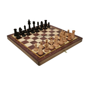 Шахматы утяжелённые Турнирные с фигурами из бука в доске люкс