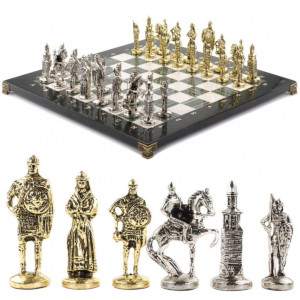 Шахматы с металлическими фигурами 