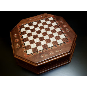 Шахматы подарочные "Бастион" орех антик