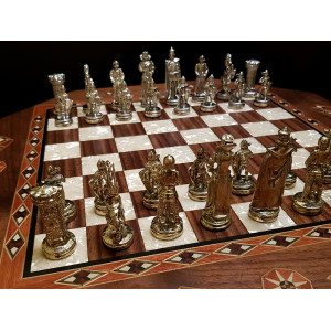 Шахматы подарочные "Бастион" орех антик