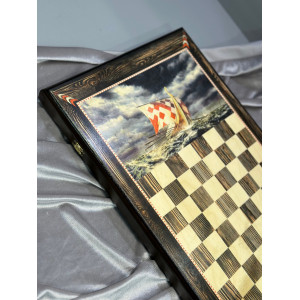 Нарды + шашки, набор 2 в 1 "Стихия" 