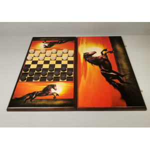 Нарды деревянные большие "Конь"