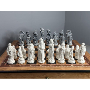 Шахматный ларец "Сказки" с выдвижными ящиками