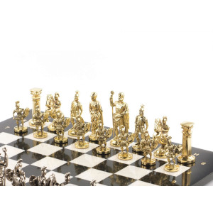 Шахматы каменные подарочные "Римское сражение"